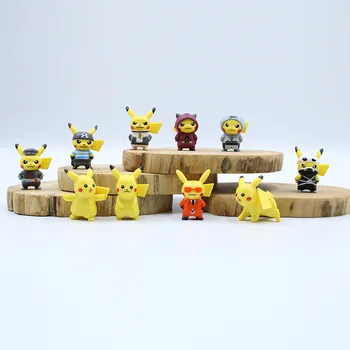 10 kom./compl. Pokemon crtić je figurica mini igračke lutke 4 cm Pikachu figurica model baby darove, darove za rođendan