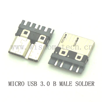 10 kom./lot Micro USB 3.0 Konektor Tipa B HI brzina Prijenosa Podataka 10-pinski Priključak za lemljenje USB