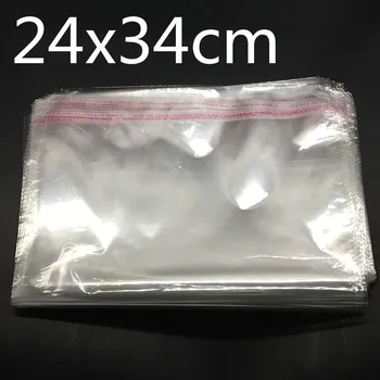100 Komada Prozirne Samoljepljive O-Plastične Vrećice Prozirne folije za Pakiranje Paketa Opp 24x34 Cm