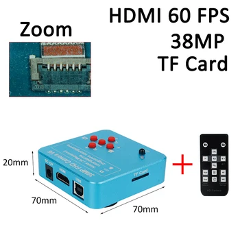1080P 38MP 2K HDMI USB Industrijski E-Video Mikroskop Skladište 16MP 130X 180x C-MOUNT Objektiv Za Telefon PCB Lemljenje SMD procesora