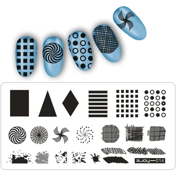 12,5*6,5 cm Pravokutne Ploče za utiskivanje nokte Grafički prikaz 3D DIY Predložak Ploče DIY Predložak za utiskivanje nokte