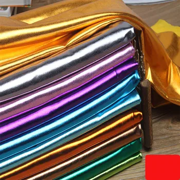 150 cm*46 cm Protežu Sjajna zlatna folija бронзирующая tkanina od spandex Materijal od umjetne sjajna koža tkanina za DIY scenic cosplay odijelo haljina