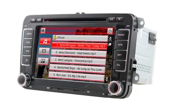 2 Din 7-inčni Auto DVD player za VW Volkswagen Polo Seat Bora Golf Jetta Tiguan Leon Škoda s GPS Bluetooth Radio Besplatna GPS KARTA