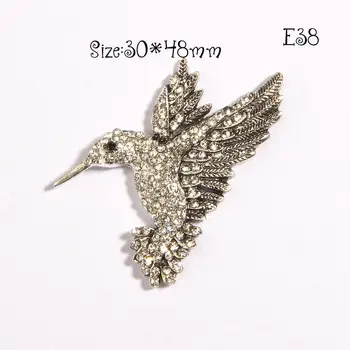 2 komada 48 mm Divlja Guska je Ptica Aplicirano Crystal Metal Gorski Kristal Gumbe Ukras S Ravnim Naslonom Za Pozivnice Za Vjenčanje