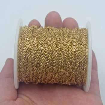 2 m/lot Kabliranje u Krugu od Nehrđajućeg Čelika Veleprodaja za Zlatni Crnog 1 mm 1,5 mm 2 mm 2,5 mm Ogrlica Diy Pribor za izradu nakita Zaključke