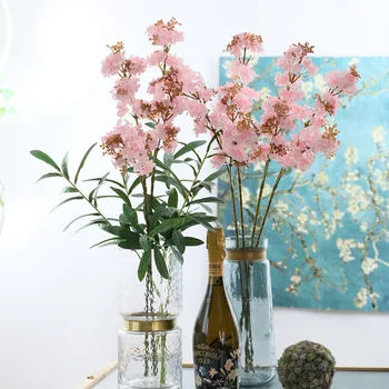 2 Vilice Umjetno Cvijeće Hortenzija Grančica, Svila, Lažni Cvijeće za Svadbene zurke Pribor za uređenje doma Poklon za Valentinovo