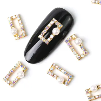 2019 Novi 10 kom. pravokutnik kristalno jasnim biseri nokte gorski kristal rafting ukrasi za nokte sjaj DIY 3D ukrasi za nokte privjesak