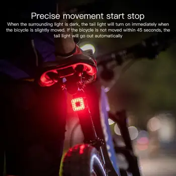 2021 Biciklistička Kočnice Indukcijski Dugo Svjetlo Intelektualni Kočnica Stražnja Svjetla, Upozoravajuća Žaruljica Sigurnosnih Usb Punjenje Stražnja Svjetla Stražnja Svjetla Za Vožnju