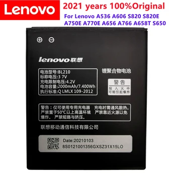2021 Novi 2000 mah BL210 Baterija za Lenovo A536 A606 S820 S820E A750E A770E A656 A766 A658T S650 Telefon, Zamijenite bateriju