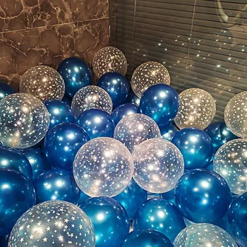 30шт 10-inčni multi-boji, Metalne, Latex Baloni Petokraka Zvijezda od Balona Zlatno-Plave Boje Globos Vjenčanje Pribor za zabave, na Dan rođenja