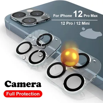 3D Nova Kamera Kaljeno Staklo Objektiva Zaštitnik Ekrana Za iPhone 12 11 Mini Pro Max Potpuna Pokrivenost Zaštitna Folija Za Staklo iPhone12