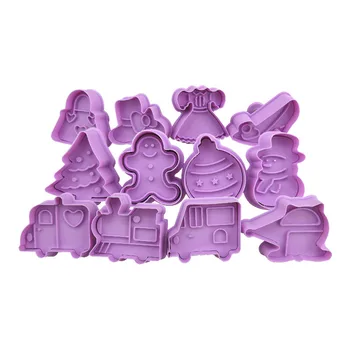 4 Kom./compl. DIY Crtani Obrazac za cookie Cutter za keks 3D Crtani film pečat za kekse ABS Plastike Oblik za Pečenje Alata za ukrašavanje kolačića