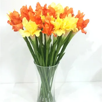 5 kom. Bijeli Iris Umjetni Cvijet Ukrasnog Lažni Cvijeće Prikaz Svila Cvijet za Kućnu Svadbeni Nakit