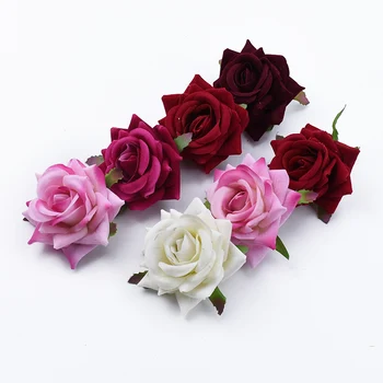 5 Kom. Pink Flanel Pribor za uređenje doma Umjetno cvijeće Vjenčanje Broš frizura za djevojčice Vjenčanje pribor za Čišćenje