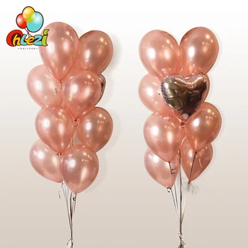 9 kom. 12 inča rose gold latex baloni 18 inča srce folija balon za Vjenčanje na Valentinovo dekor za rođendan večernje potrepštine globos