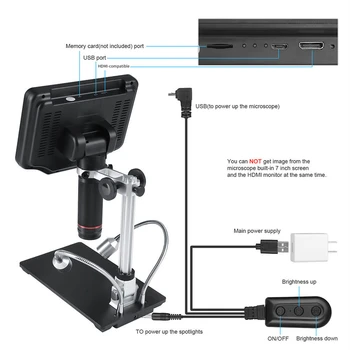 AD407 270X 1080P 3D Digitalni Mikroskop 7-inčni Ekran E-Lemilica Mikroskop Za Popravak Telefona S Podesivim Postoljem