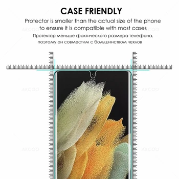 Akcoo Galaxy S21 Ultra Zaštitna folija za ekran UV-film od kaljenog stakla s punim ljepilom za Samsung S8 9 10 Plus Napomena 20 5G Zaštitnik kamere