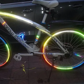 Biciklistička reflektor Fluorescentno MTB Bicikl Naljepnica Biciklistička naplatak Kotača Reflektirajuće Naljepnice Naljepnica Pribor BRS2001
