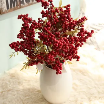 Božićni ukras Bobica Umjetni Cvijet Lažni crvene bobice Cvijet Novogodišnji dekor Drvo Umjetna bobica Za uređenje Doma