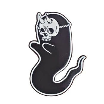 Crna lubanja duh эмалевая pin đavolski broš dekoracije za Noć vještica