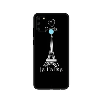 Crna torbica tpu za Huawei Honor 8a Prime 8s Prime 9 Lite honor 9A 9C 9X Premium 9x Pro 9S Torbica Zastava Francuskoj Pariz-Eiffelov toranj
