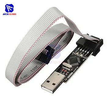 Diymore USBASP USBISP 3,3 / 5 U AVR Loader Softver za ATMEGA8 ATMEGA128 s kabelom JTAG