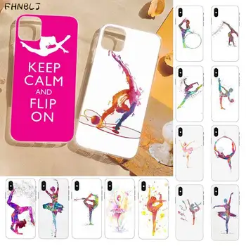 Gimnastika akvarel DIY Ispis Torbica za telefon Torbica za iPhone 13 8 7 6 6S Plus X 5S SE 2020 XR 11 pro XS MAX