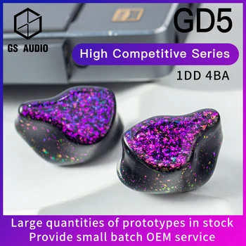 GS AUDIO GD5 4BA+1DD Hibridni Vozač Slušalice HiFi s 0,78 2-pin Prijenosnih Kabela IEMs za audiofile Glazbenik OEM IEM