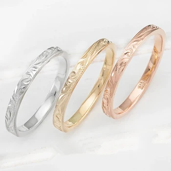 Huitan Sjajna urezani Žensko Vjenčano Prstenje 3 Boje Dostupne su Kvalitetne Vjenčanja Vjenčani Prsten Modni nakit 2020 Izravna isporuka