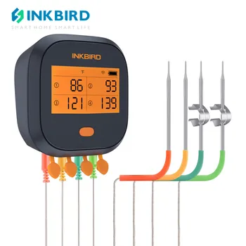 Inkbird Wi-Fi oprema za ROŠTILJ Termometar za Meso IBBQ-4T Punjiva Vodootporan Magnetski Signalni Termometar sa 4 sondama za unutarnju i vanjsku uporabu