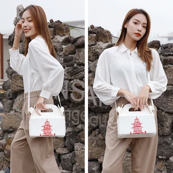 Kineska torba u stilu kutije izvadi Ženska modna torba preko ramena Клатч za djevojčice Torbice Dizajnerske torbe Torba od umjetne kože 2021