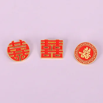 Kodovi u kineskom stilu, svečana svadbena broš simbol dvostruke sreće, gornji dio ženske odjeće za odjeću s журавлем origami, dar za prijatelje
