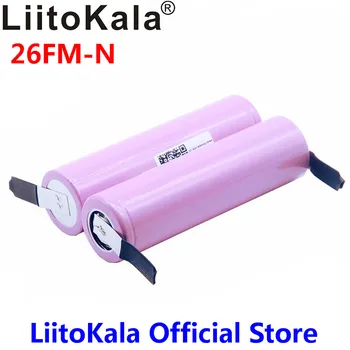 LiitoKala 18650 2600 mah Punjiva baterija ICR18650-26FM 20A iscjedak litij-ionska baterija 15A punjiva baterija + DIY Nikal