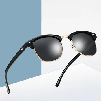 Luksuzni Trg Polarizirane sunčane naočale Ženske Berba Sunčane naočale u полурамке Muške, Ženske Slr Modne marke Oculos De Sol Masculina