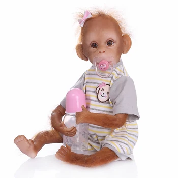 Lutka bebes s novom 45 cm, ručni rad, vrlo detaljne slike возрожденная majmun orangutani naplativa kvalitetna umjetnička lutka