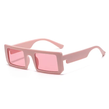 Mali pravokutni ženske sunčane naočale Retro Marke dizajnerske Sunčane Naočale Boxy Vintage pink Leće Dekorativni Bodovi Nijanse UV400