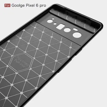 Mekana Kapa Potpuna Zaštita Od Karbonskih Vlakana TPU Silikonska Torbica Telefon za Google Pixel 6 6Pro Stražnji Poklopac Torbica