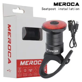 MEROCA WR15 NAJNOVIJE Biciklističke Stražnja Svjetla Inteligentni Senzor Stop-signal USB Punjenje Brdski Bicikl Od MTB Bicikl Stražnje Stražnje svjetlo