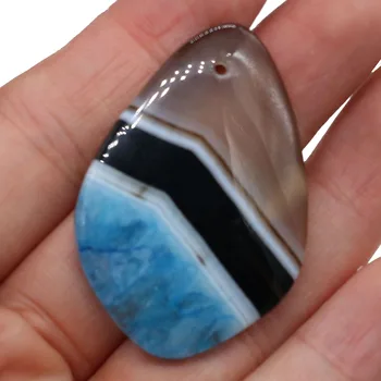 Novi Ovjes od prirodnog kamena Oblik Kapljice Vode Agatha Privjesci za izradu nakita DIY Ogrlice Narukvice Veličine 30x45 mm