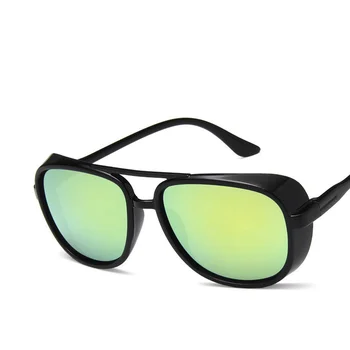 Novo, Klasicni Trg Sunčane naočale u Steampunk stilu za muškarce i žene, Kvalitetne naočale pilot nijanse s градиентными leće, Sunčane naočale u stilu punk, UV