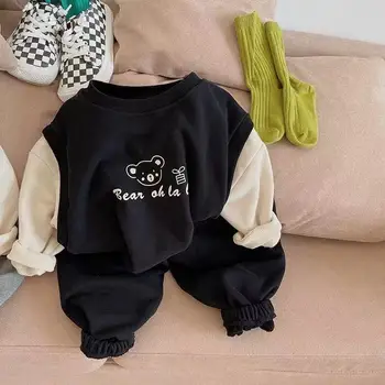 Odjeća za novorođenčad Komplet odjeće za male dječake Odjeća za djevojčice Jesensko-zimski фланелевая пижама za djecu Medo odijelo Svakodnevne dječje kućna odjeća