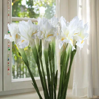 OurWarm 1pc Umjetni Lažni Cvijeće Iris Jeftini 6 Boja 68 cm Tkanina Ukrasno Cvijeće za Uređenje doma Večernje Potrepštine za zabave