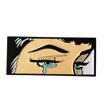 Plača oči pin crna olovka za oči žena suze ikone tužne emocije расстроенные osjećaje nakit jedinstvena zbirka
