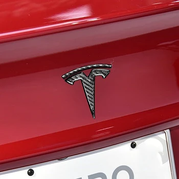Poklopac Logo auto Oznaka iz ovog Karbonskih Vlakana Za Tesla Model 3 Vozila Prednji Stražnji Prtljažnik Logotip Logotip Naljepnice Naljepnice Za styling Pribor