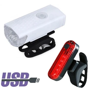 Prednja Lampa za Bicikl Punjenje putem USB-Super Svijetli svjetlo Odijelo za jahanje Vodootporne Poklopac stražnjeg svjetla za Bicikl LED svjetiljka