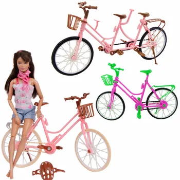 Pribor za lutke Mješoviti Stil Ružičasto-Zelene Plastike Bicikl Sportski igračka na otvorenom za Barbie lutke Kućica za lutke je Ken Dječje igračke Skup