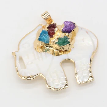 Privjesak od prave sudopera Sretan Slon Biser Privjesak DIY Ogrlica Za izradu nakita