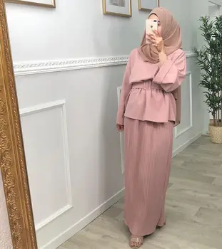 Ramazan Abaja Dubai Turska Muslimanska setove Hidžab Haljina Абаи za žene Eid Mubarak Islam Kaftan Kaftan Ansambl Femme Musulmane