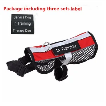 Reflektirajućim prozračni prsluk za uslužni pas oklop odvojiva traka za kućne ljubimce mrežasti prsluk s tri dizajna etiketa za pse