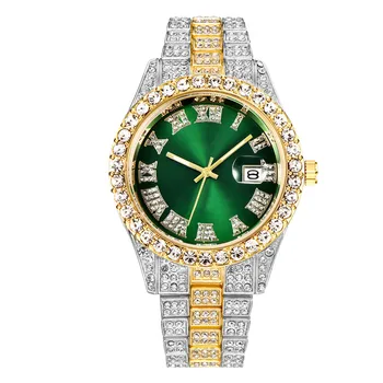 Relogio masculino Muški satovi Luksuzni kvarcni sat od nehrđajućeg čelika s dijamantima Moderan svijetao sat Poklon sat Kalendar 2021